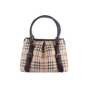 Authentic Burberry Haymarket Check Satchel